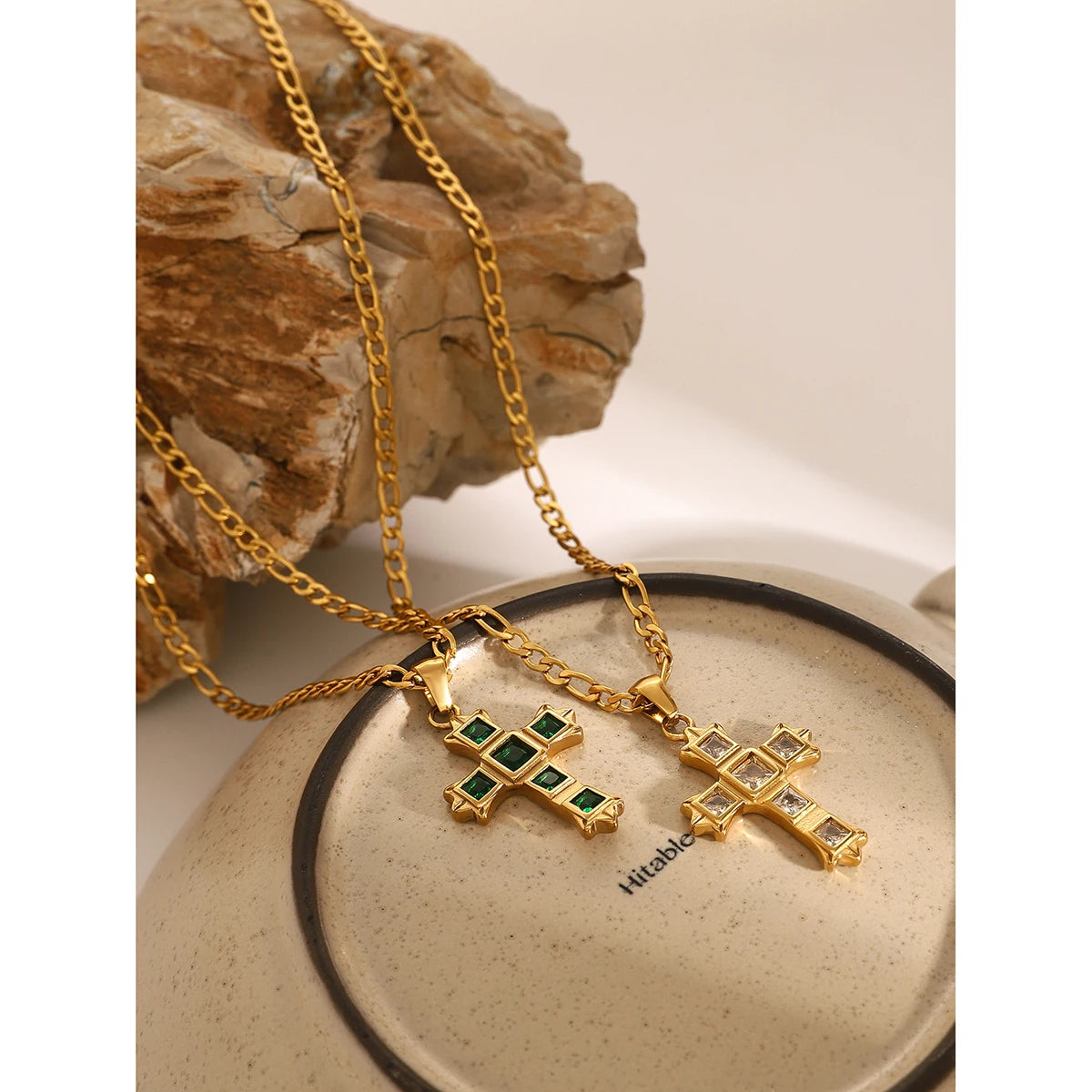 Uworld Gold Color Cross Necklace