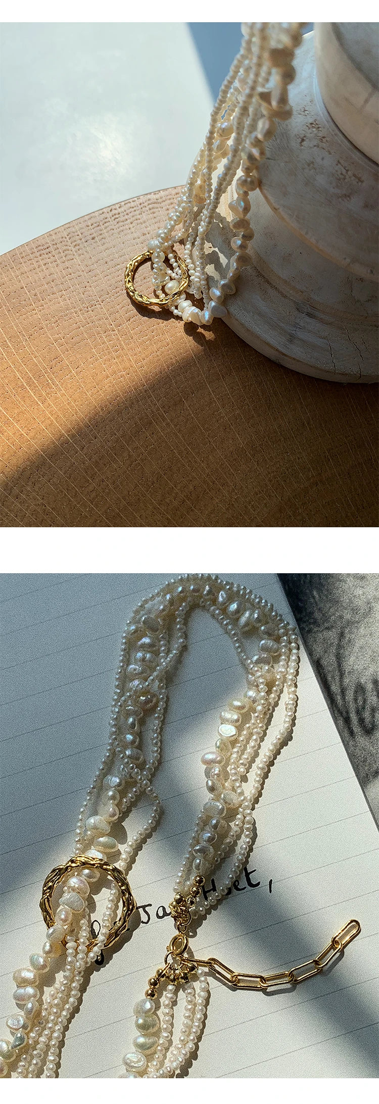 Natural Pearl Layered Necklace