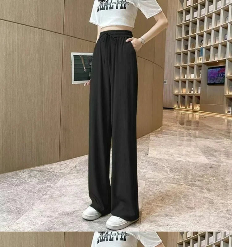 Thin Silk Wide Pants