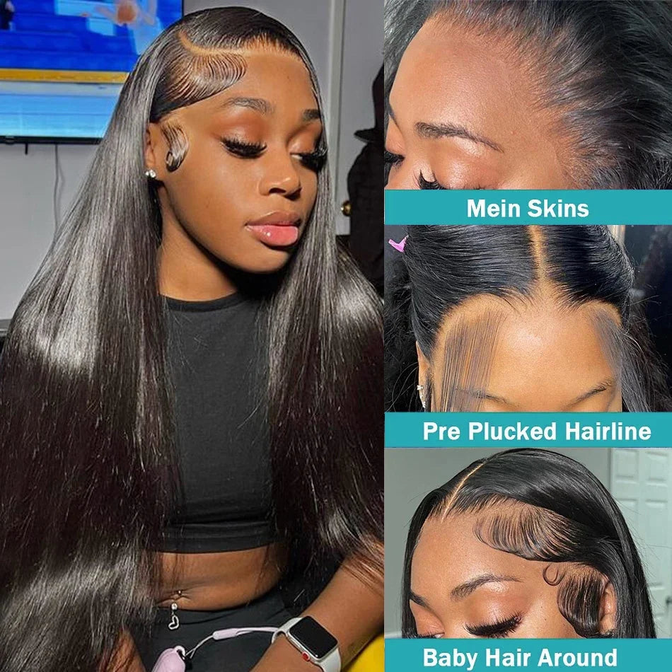 Bone Straight Lace Front Wigs