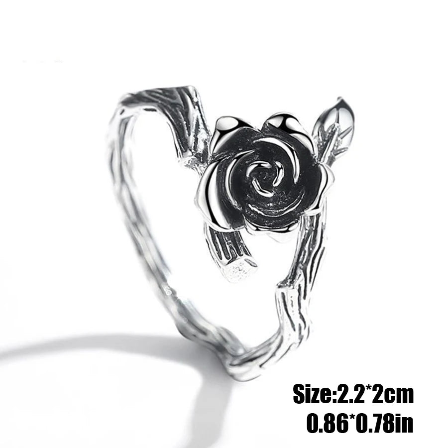 Vintage Rose Flower Rings