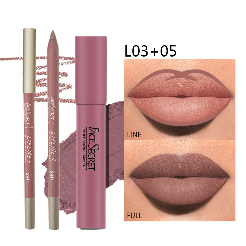 Matte Lipliner&Lipstick Set