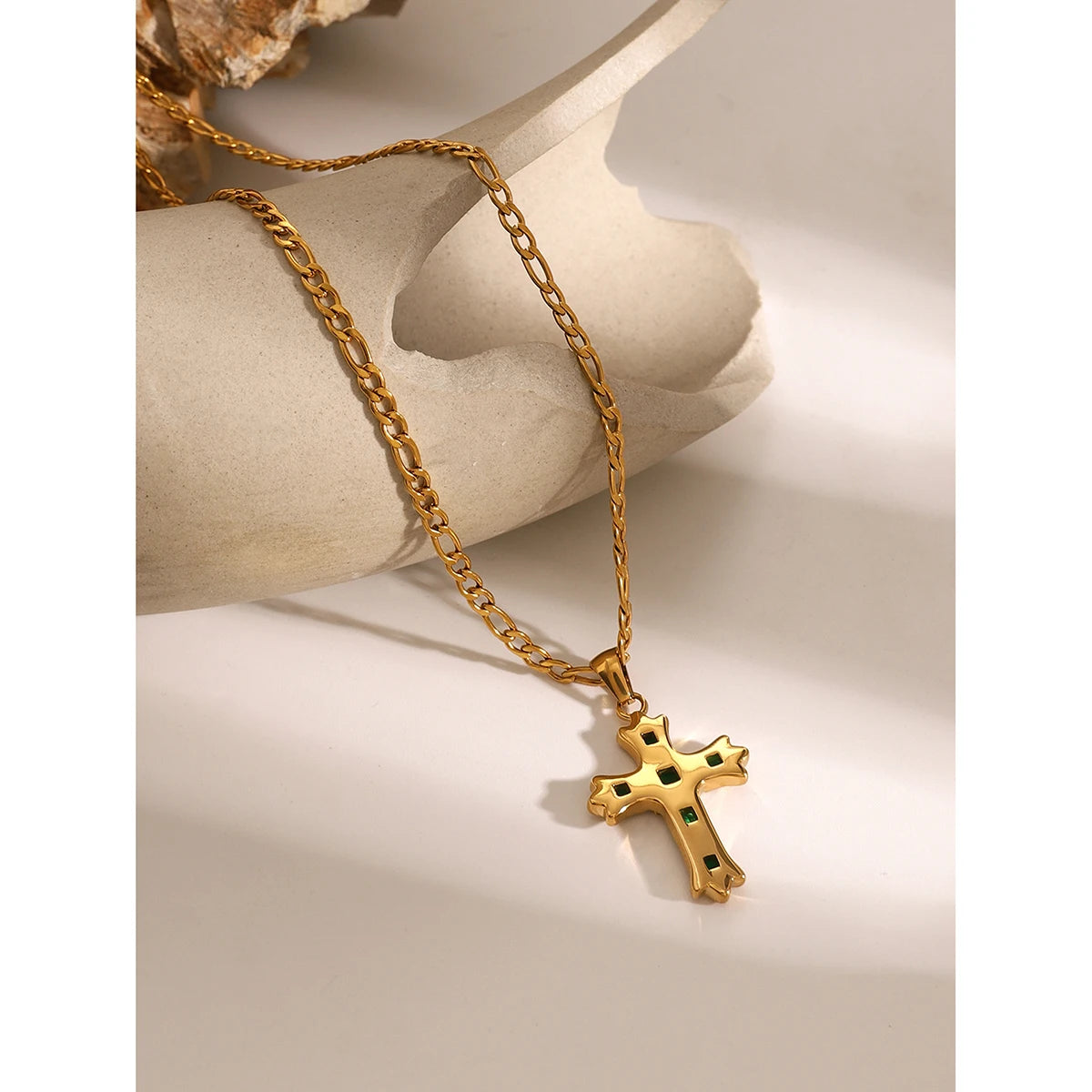 Uworld Gold Color Cross Necklace