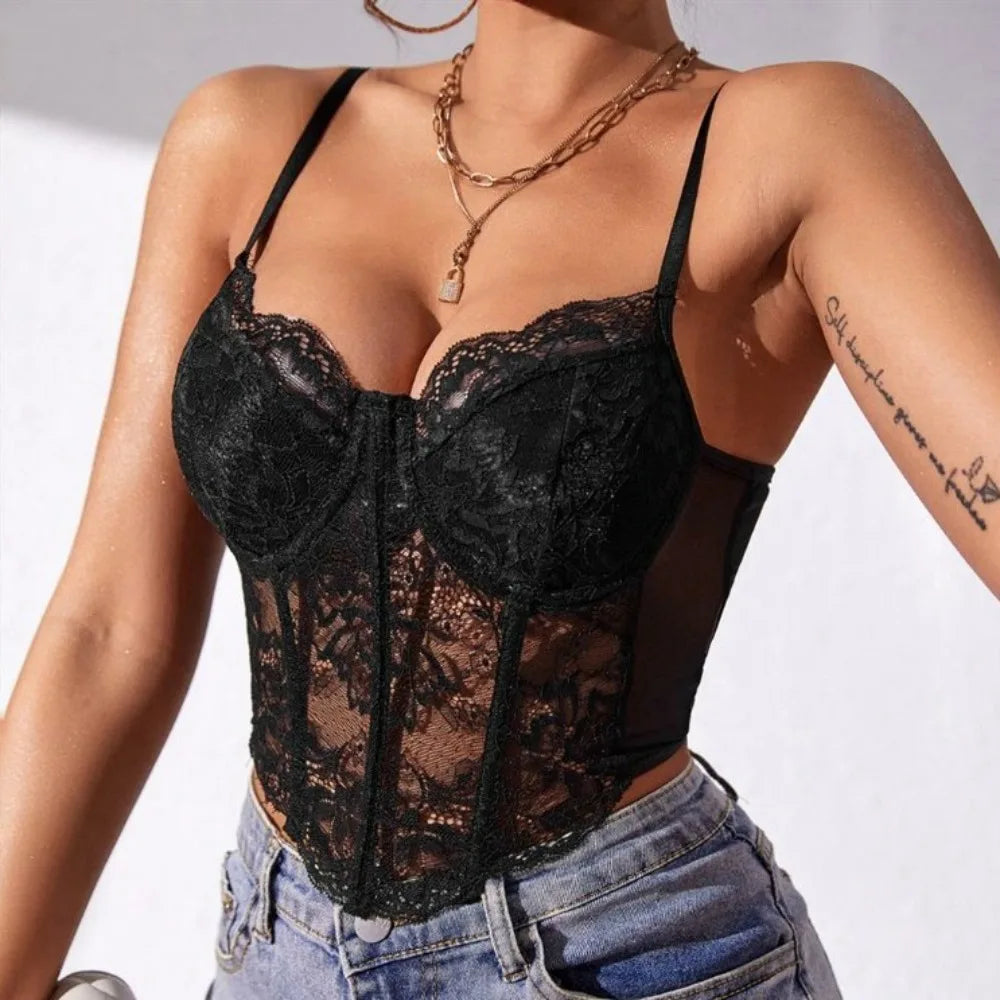 Elegant Hollow Lace Tops