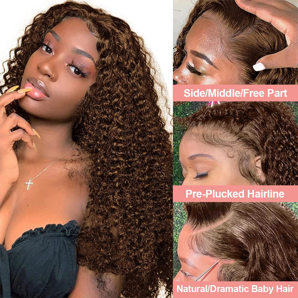Brown Curly Human Hair