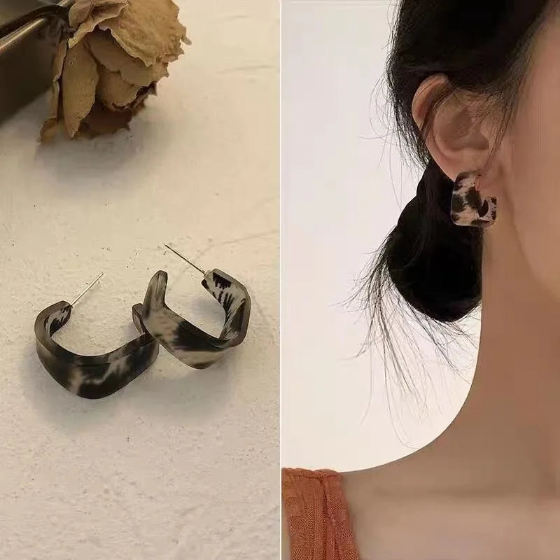 Acrylic Hoop Earrings