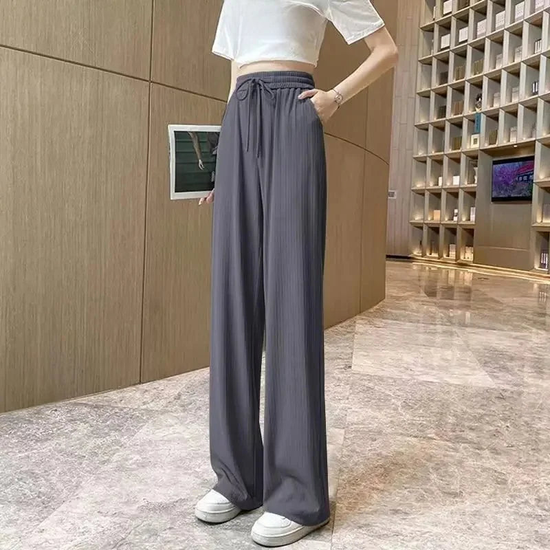 Thin Silk Wide Pants