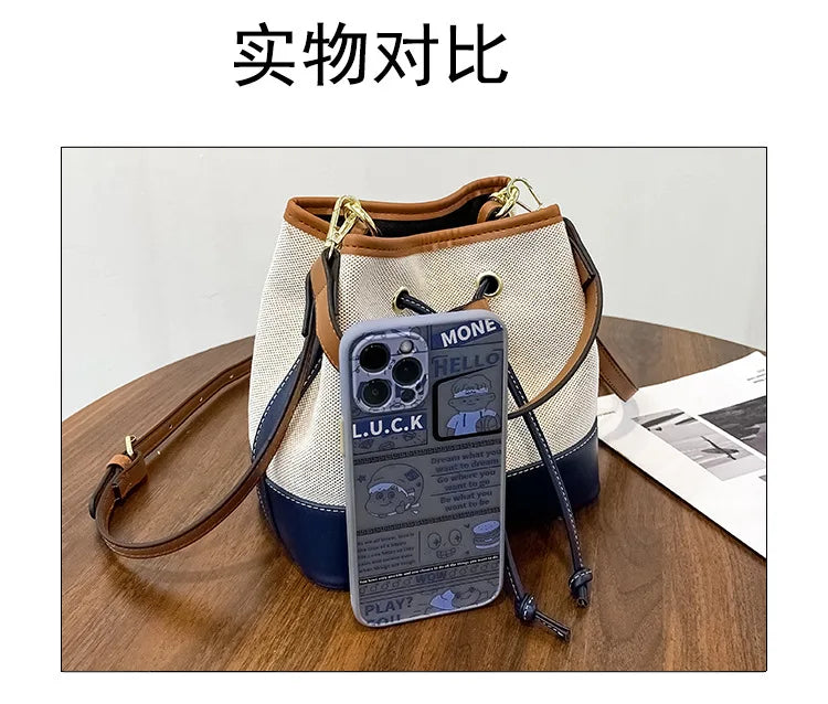 Canvas Bucket Bag