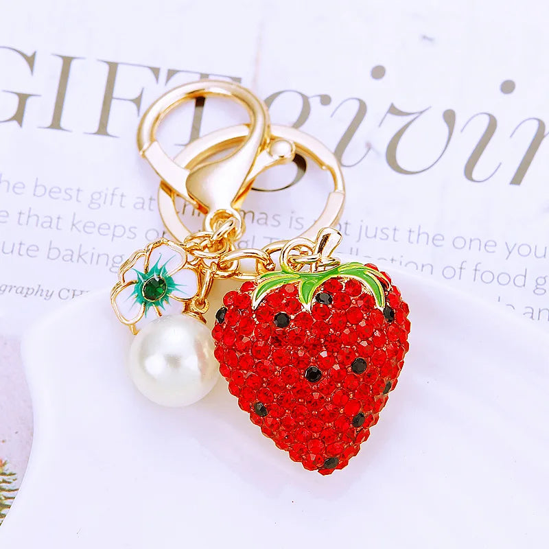 Rhinestone Alloy Key Rings