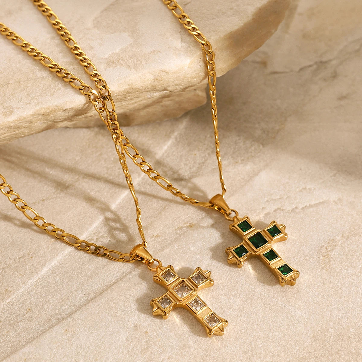 Uworld Gold Color Cross Necklace