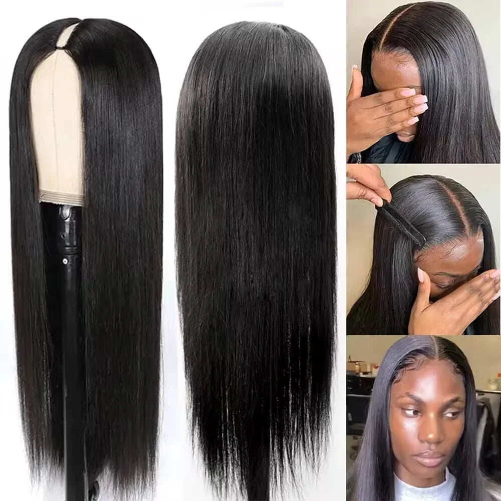Mongolian Straight V Part Human Hair