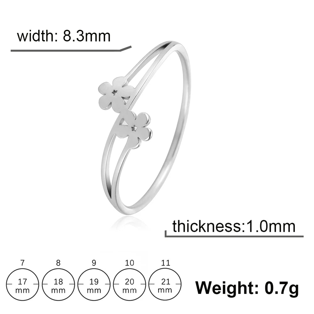 COOLTIME Elegant Flower Rings