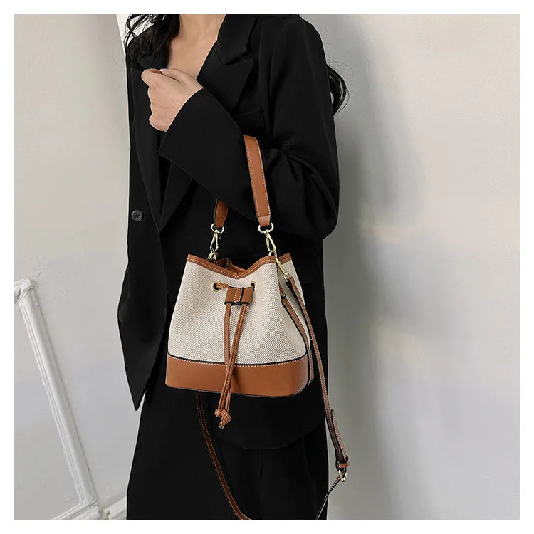 Canvas Bucket Bag