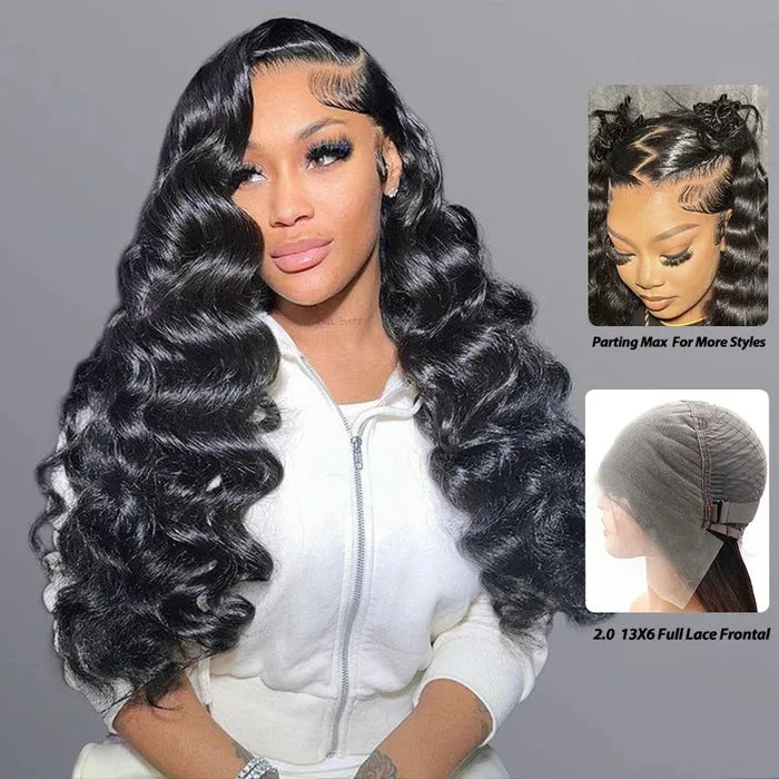 100% Human Hair HD Transparent Loose Deep Wave