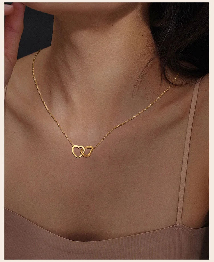 Intertwined Heart Necklace