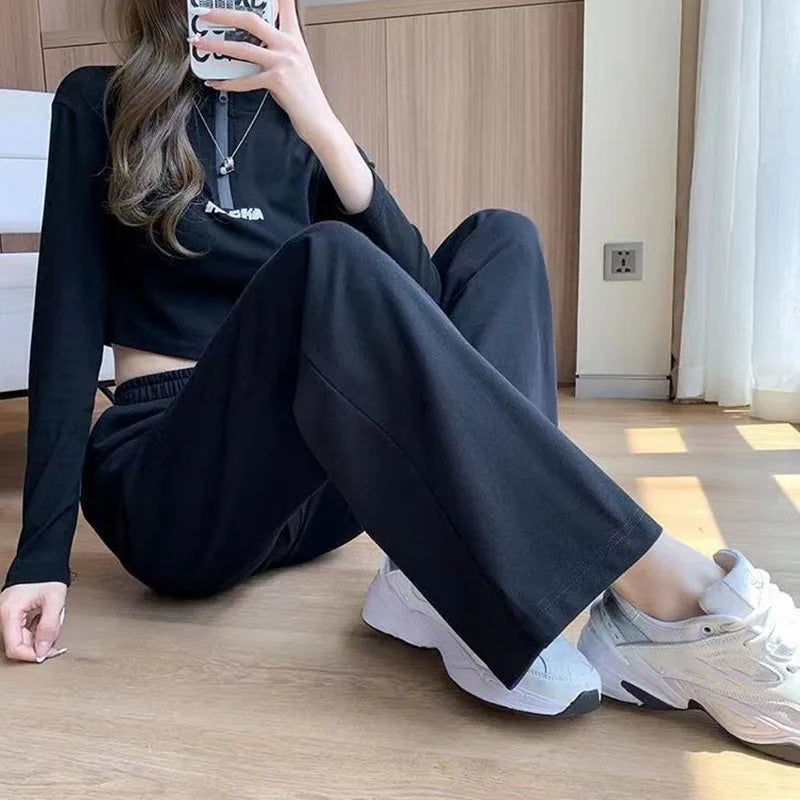 Black Gray Sweatpants