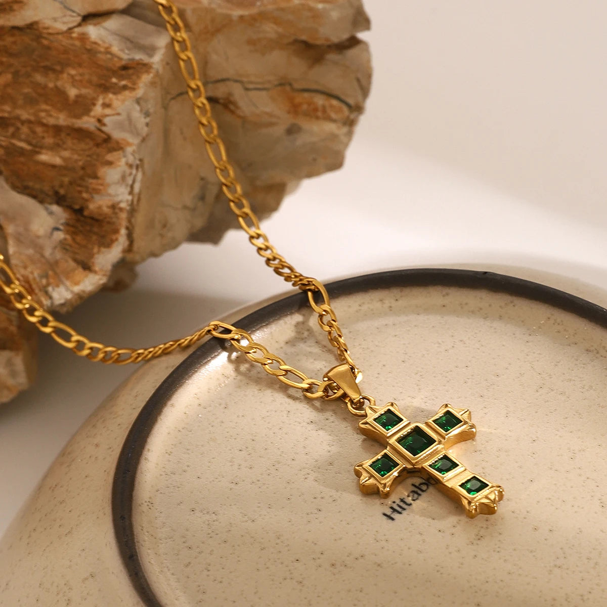 Uworld Gold Color Cross Necklace