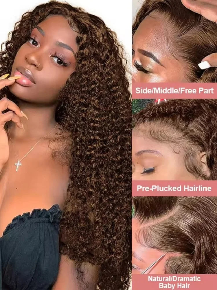 Chocolate Brown Lace Front Wigs 1