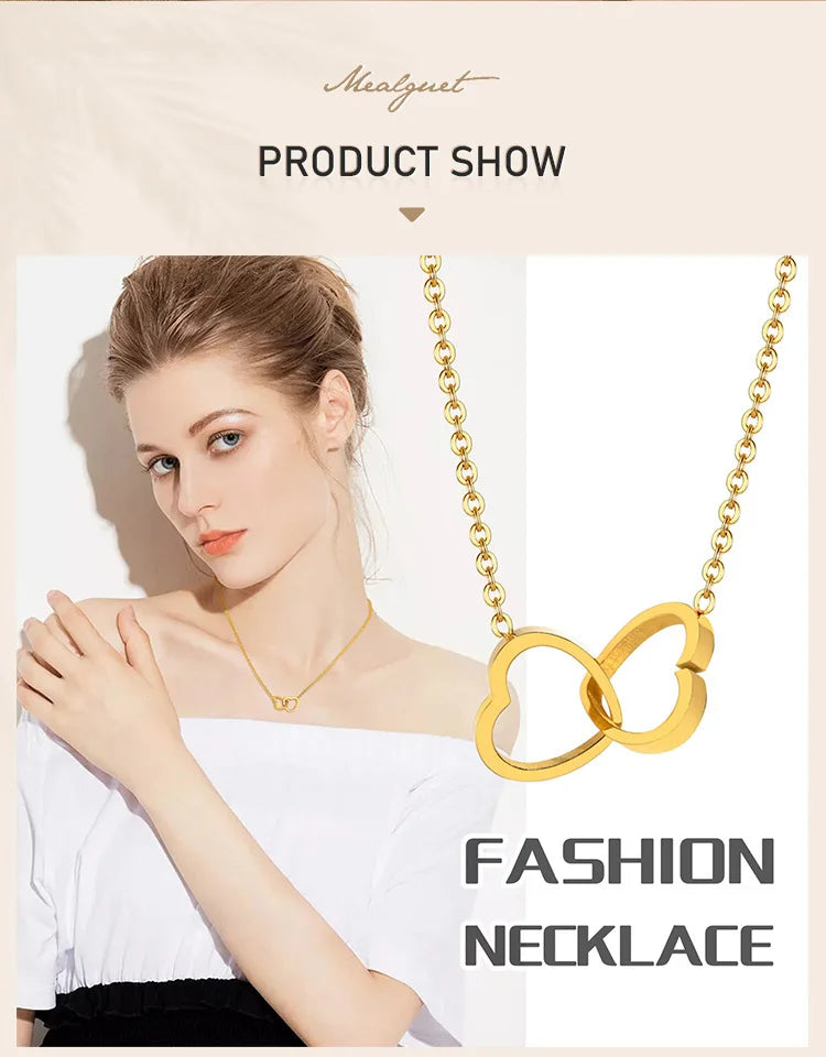 Intertwined Heart Necklace
