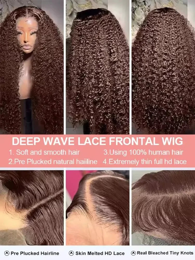 Chocolate Brown Lace Front Wigs 1