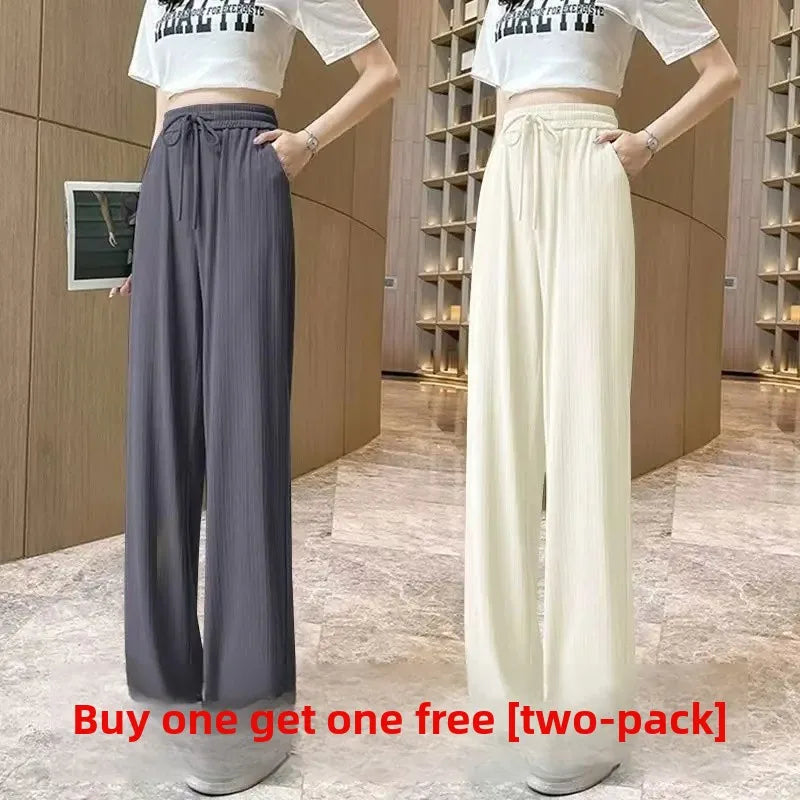 Thin Silk Wide Pants