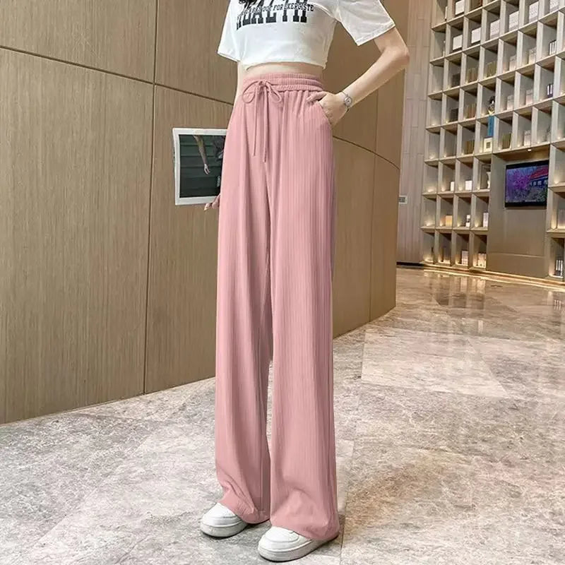 Thin Silk Wide Pants