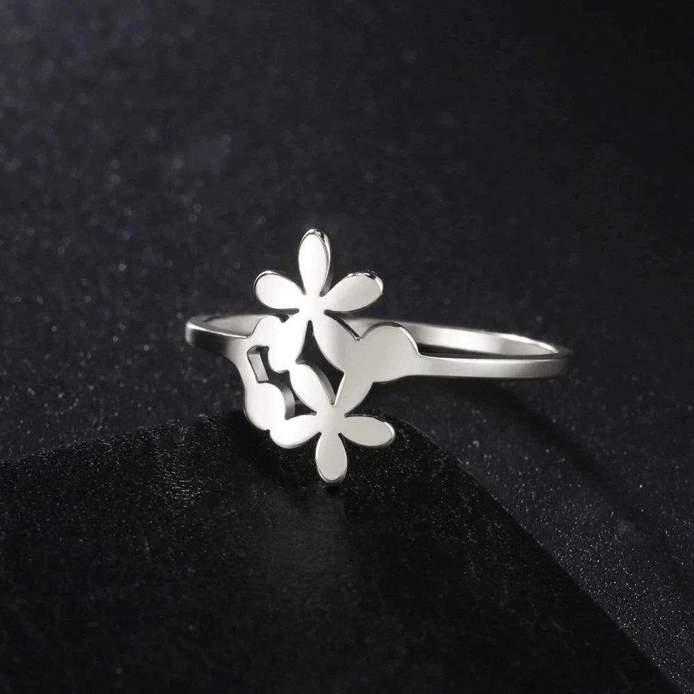 COOLTIME Elegant Flower Rings