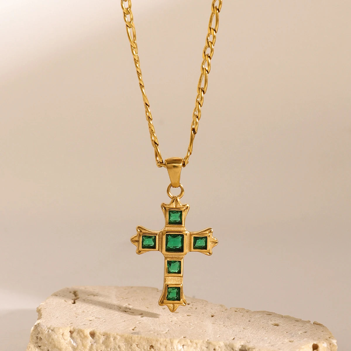 Uworld Gold Color Cross Necklace