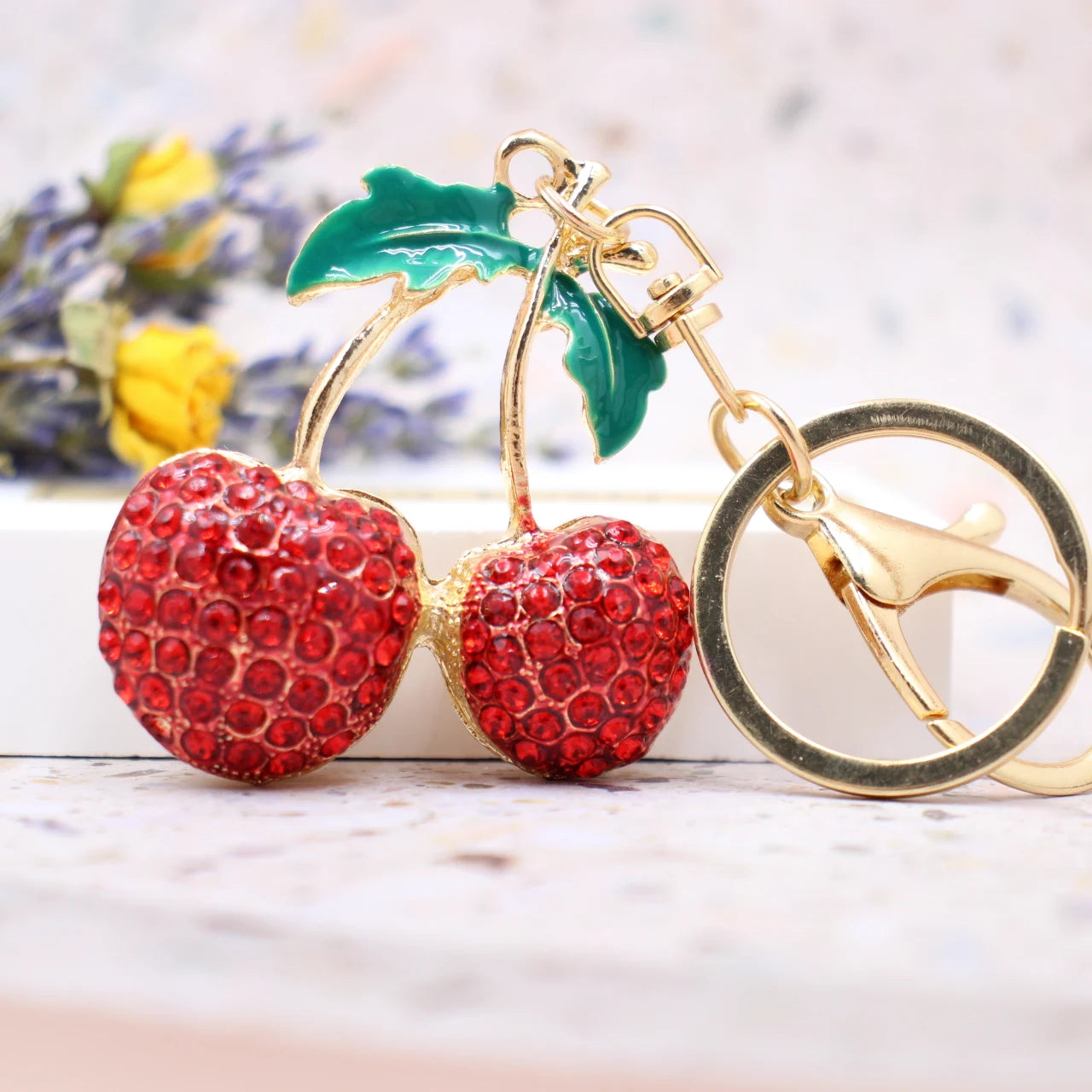 Rhinestone Alloy Key Rings