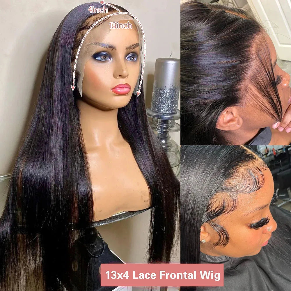 HD 13x6 Bone Straight Lace Front Human Hair Wig