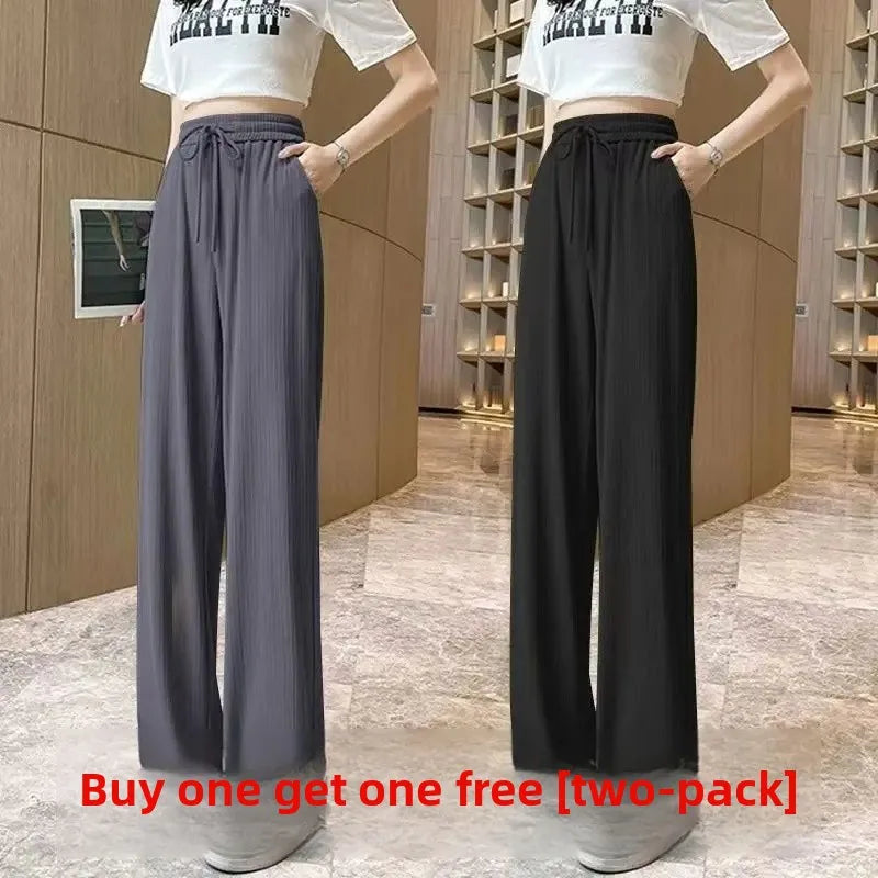 Thin Silk Wide Pants