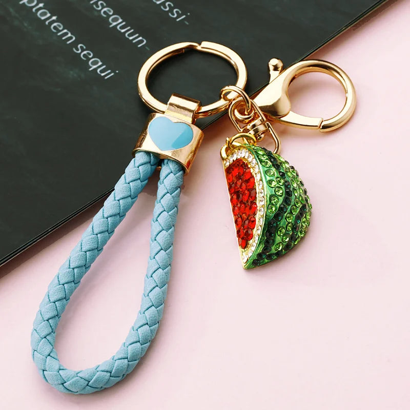 Rhinestone Alloy Key Rings