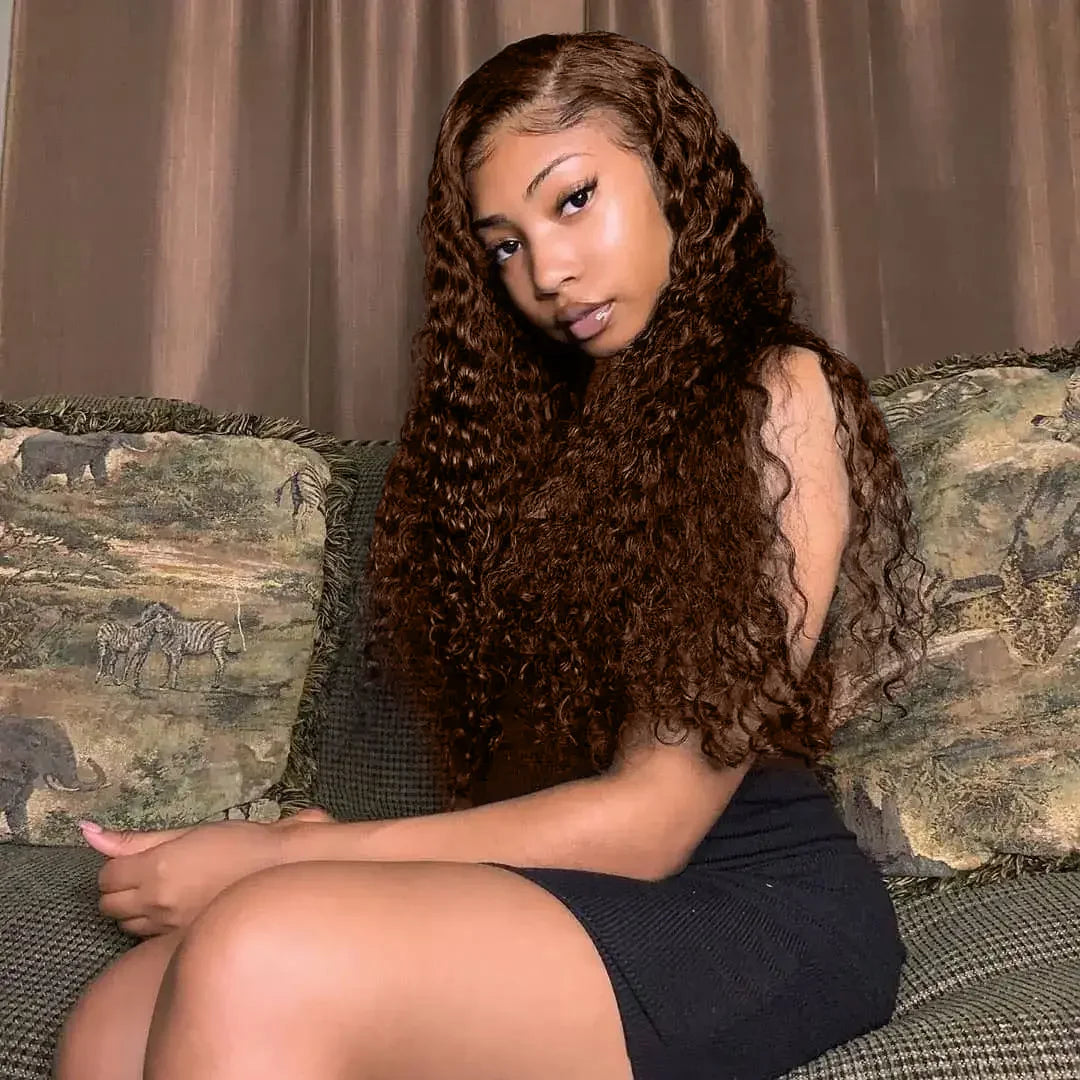 Brown Curly Human Hair
