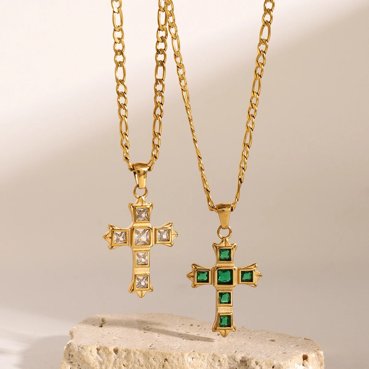 Uworld Gold Color Cross Necklace