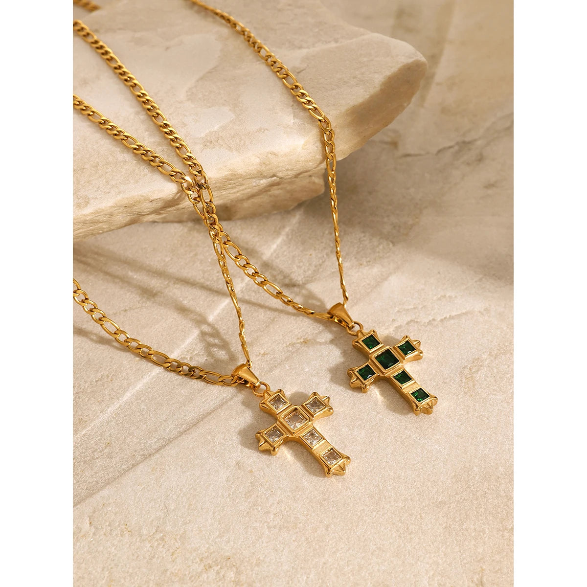 Uworld Gold Color Cross Necklace