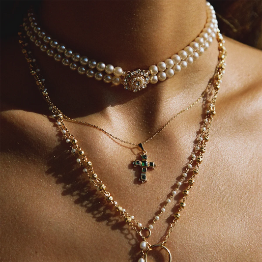 Uworld Gold Color Cross Necklace