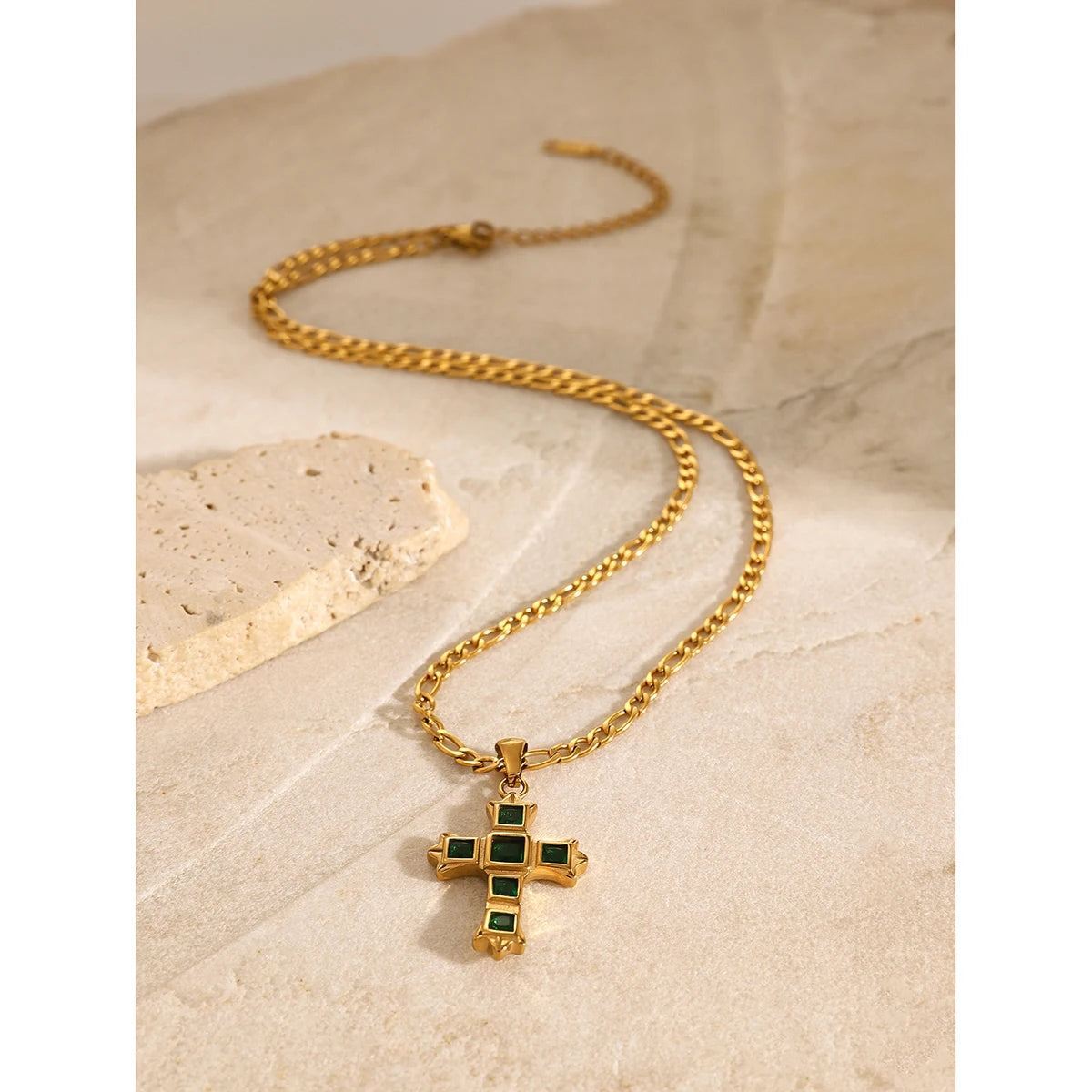Uworld Gold Color Cross Necklace