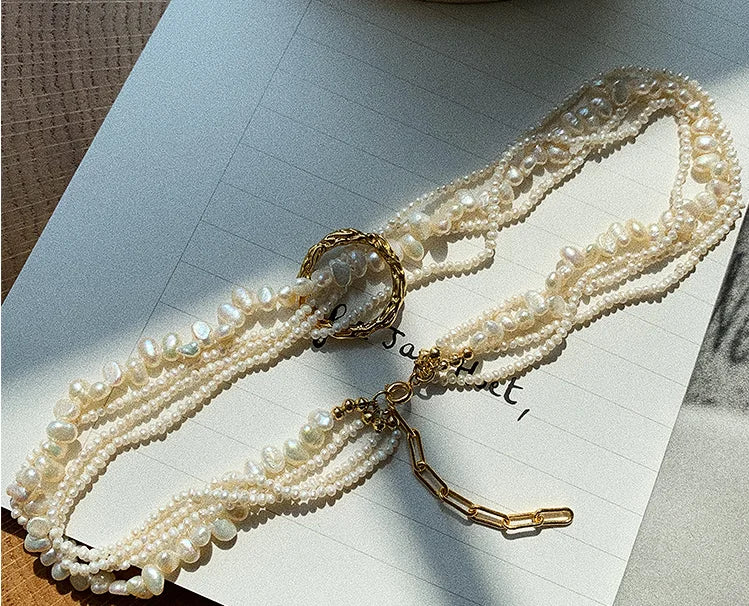 Natural Pearl Layered Necklace