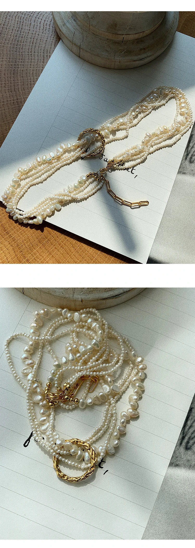 Natural Pearl Layered Necklace
