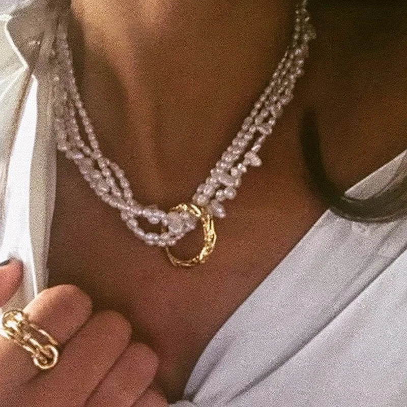 Natural Pearl Layered Necklace