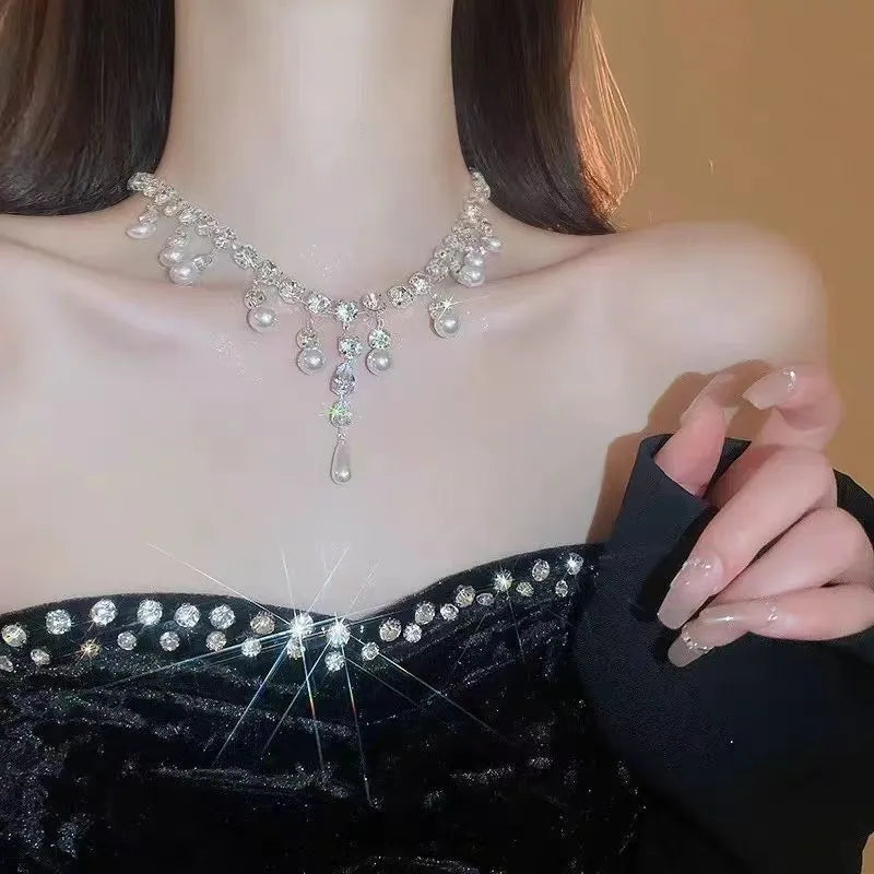 New Pearl Fringe Necklace