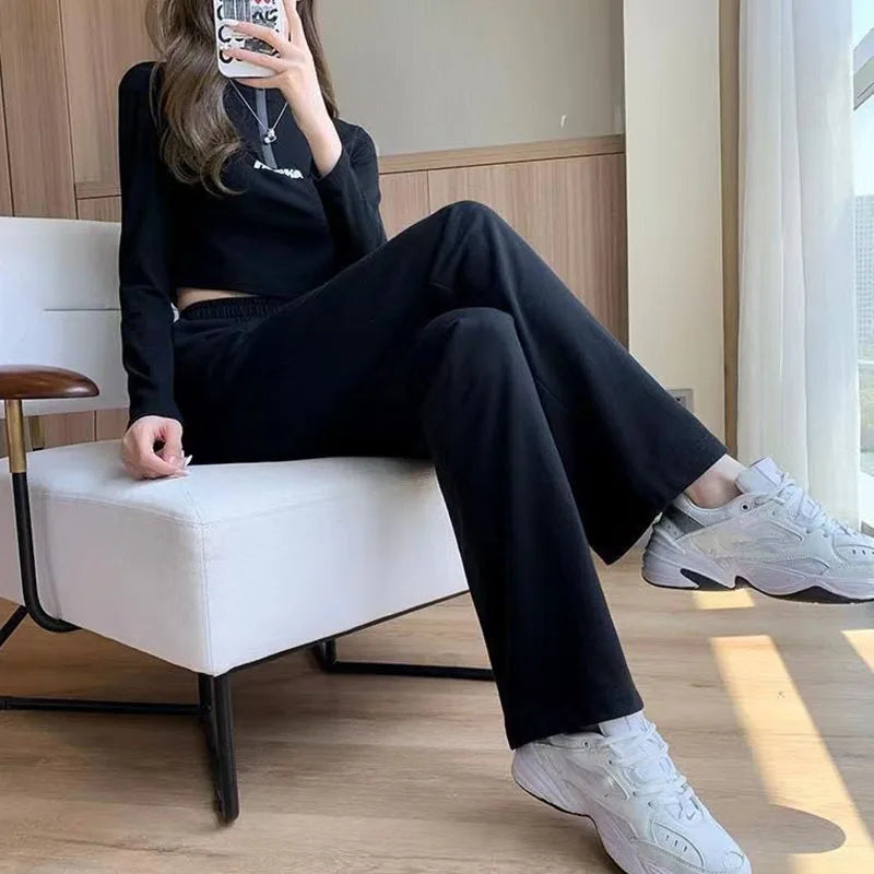 Black Gray Sweatpants