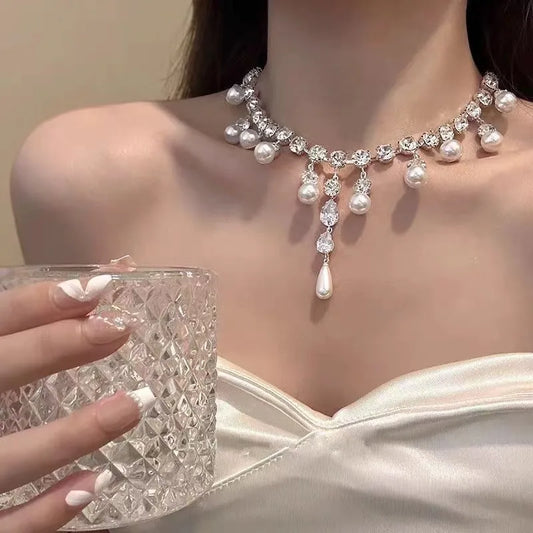 New Pearl Fringe Necklace