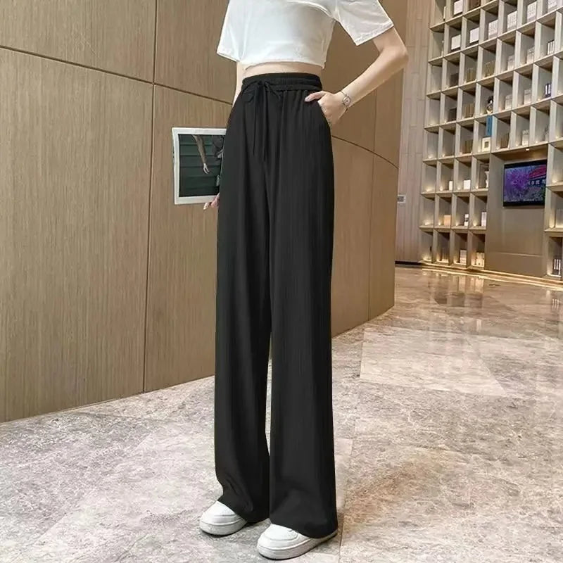 Thin Silk Wide Pants