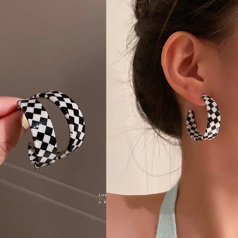 Acrylic hoop earrings