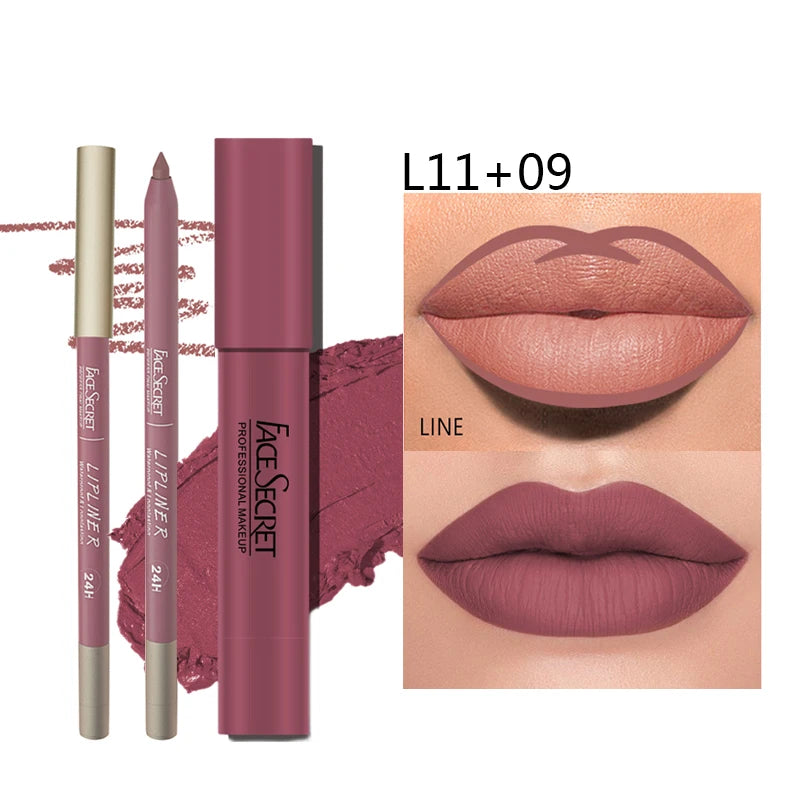 Matte Lipliner&Lipstick Set