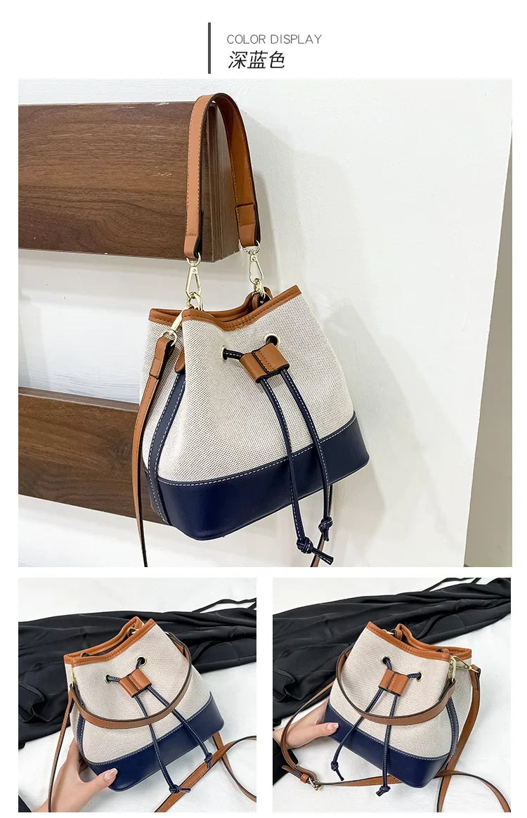 Canvas Bucket Bag