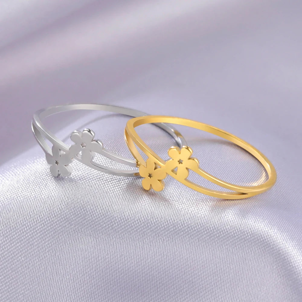 COOLTIME Elegant Flower Rings