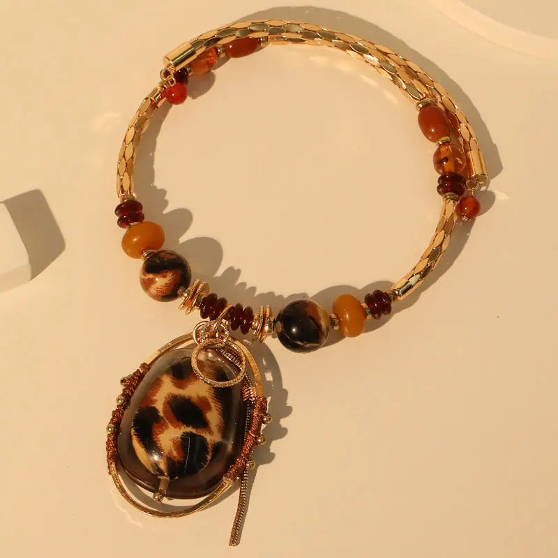 Retro Beads Collar Necklace