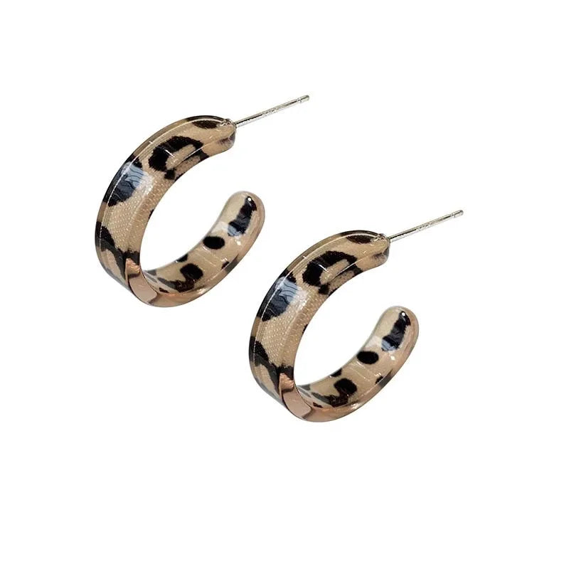 Acrylic hoop earrings